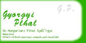 gyorgyi plhal business card